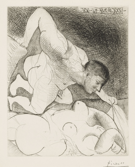 Pablo Picasso, ‘Homme dévoilant une femme (B. 138; Ba. 203)’, Print, Drypoint, Sotheby's