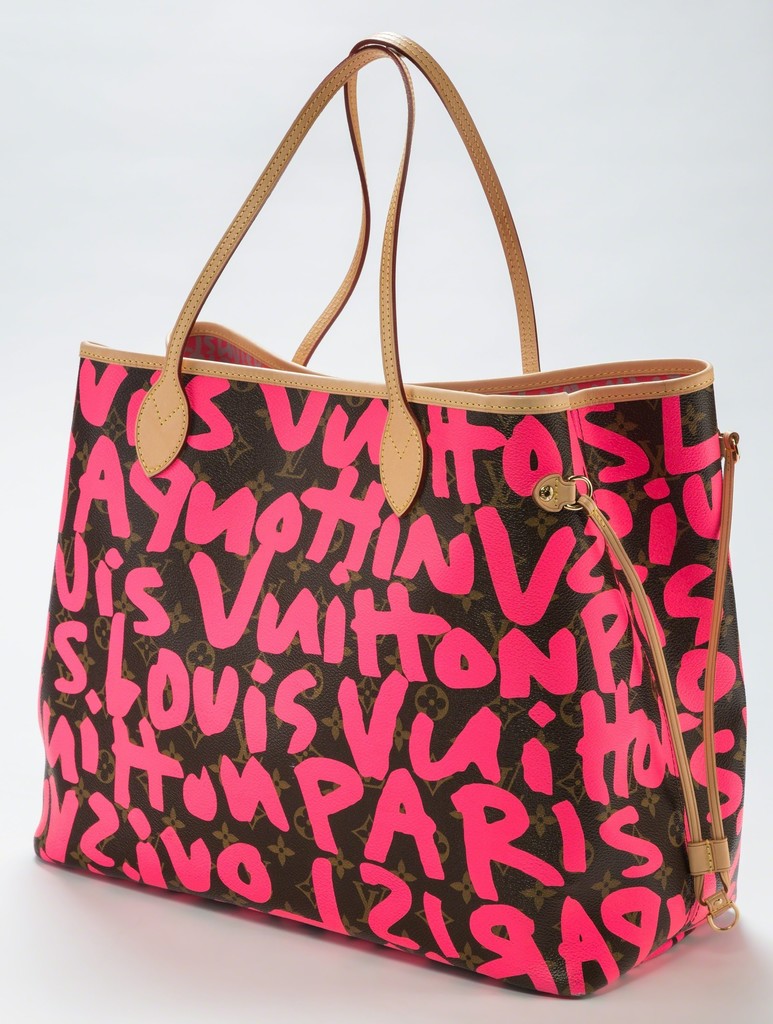 Louis Vuitton | Louis Vuitton Limited Edition Pink Monogram Graffiti Canvas Neverfull GM Bag ...