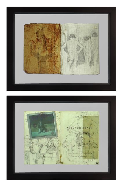 Daniela Mainero, ‘Untitled I and II’, 2015, Drawing, Collage or other Work on Paper, Paper, wax, carbon pencil, and polaroid, The Art Design Project