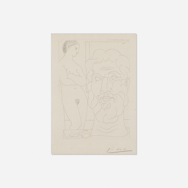 Pablo Picasso, ‘Modele et Grande Tete sculptee from La Suite Vollard’, 1933, Rago/Wright