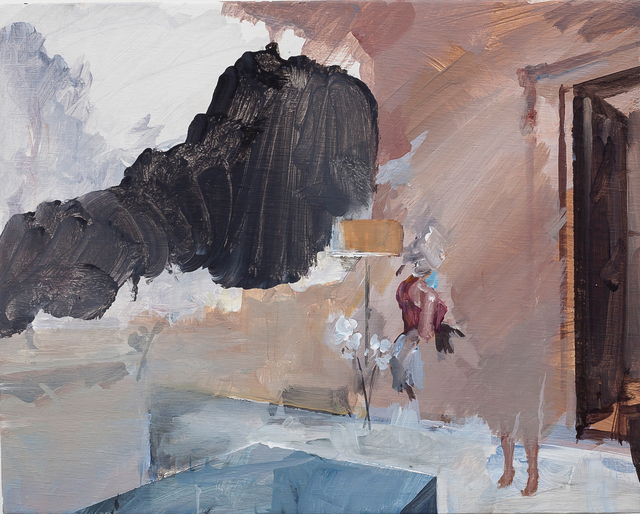 Fu Site 傅斯特, ‘The Lady and the Lamp’, 2016, Painting, Oil on wooden panel, Galerie Paris-Beijing