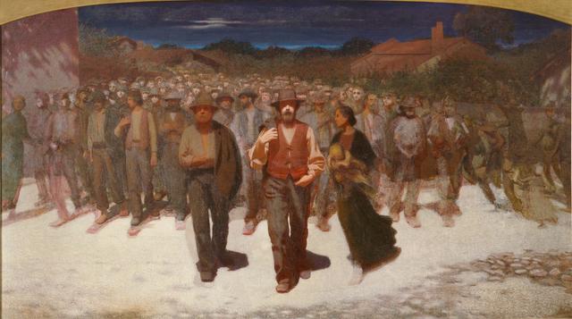 Giuseppe Pellizza da Volpedo, ‘Fiumana (The Human Tide)’, 1895-1896, Painting, Oil on canvas, Pinacoteca di Brera