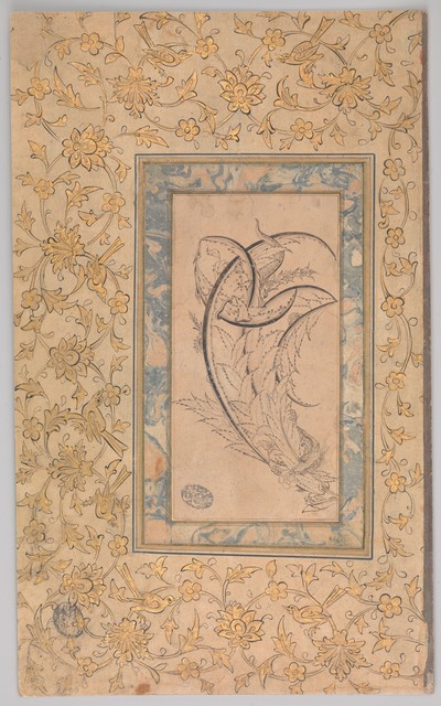 Unknown Artist, ‘Dragon Wrapped around Saz Leaves’, ca. 1550–1570, The Metropolitan Museum of Art