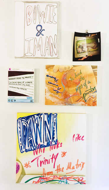 Malado Baldwin, ‘Books about Love (painting suite)’, 2020, Mixed Media, Mixed media on four canvases and one photograph., New York Studio School