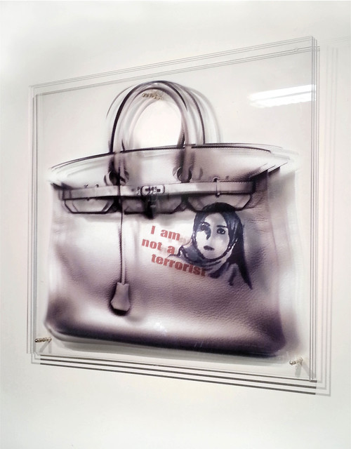 Yves Hayat, ‘FEMMES AU BORD DE LA CRISE DE GUERRE Series - Sac I'M not terroriste’, 2014, Mark Hachem Gallery