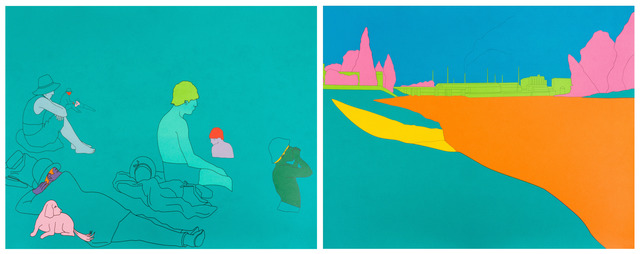 Michael Craig-Martin, ‘Deconstructing Seurat (turquoise green)’, 2004, RAW Editions