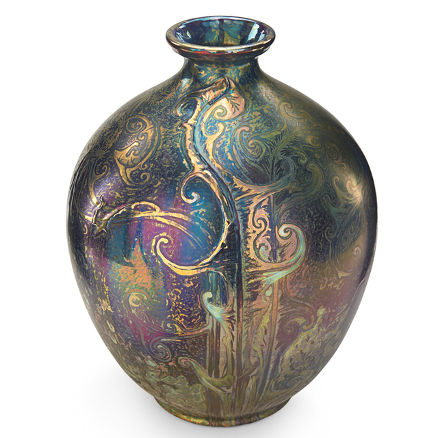 Jacques Sicard, ‘Weller, Large Vase With Modeled Dandelions, Zanesville, OH’, 1903-17, Rago/Wright