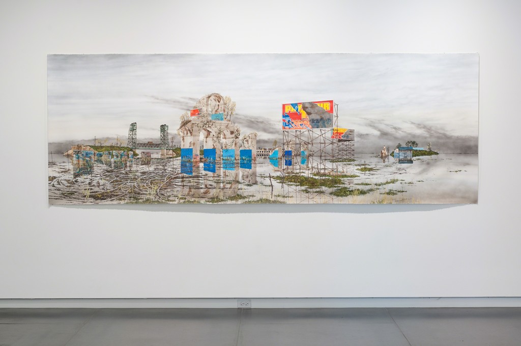 Alex Lukas, Untitled, 2012; ink, acrylic, gouache, watercolor and silk screen on paper; courtesy Steven Zevitas Gallery. Alex Lukas, Untitled, 2012; ink, acrylic, gouache, watercolor and silk screen on paper; courtesy Steven Zevitas Gallery.
