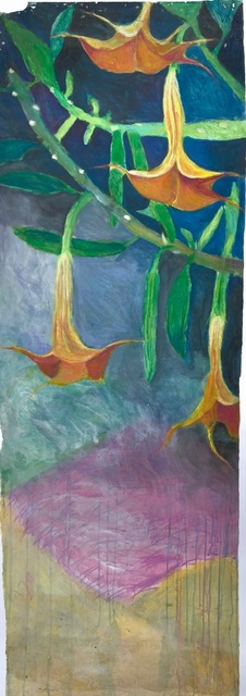 Donald Dreifuss, ‘Bergmansia Charles Grimaldi #1’, 2018, Painting, Watercolor, crayon on paper, CYNTHIA-REEVES