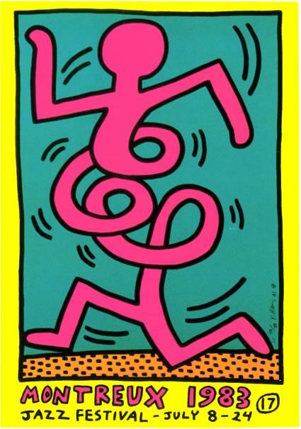 Keith Haring, ‘Montreux 17ème / Festival de Jazz’, 1983, Woodward Gallery