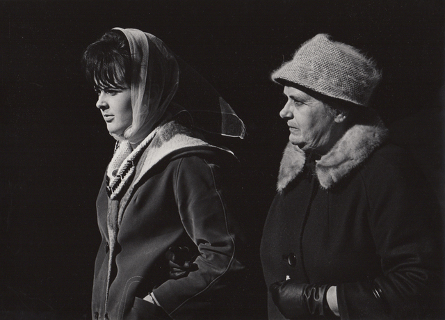 Ed Sievers, ‘Untitled (street scene with two women)’, c. 1960's, Photography, Vintage silver print, Robert Mann Gallery