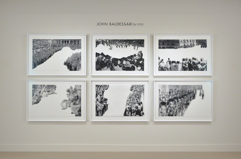 John Baldessari "Crowds with Shape of Reason Missing" installation at Meyerovich Gallery, SF John Baldessari "Crowds with Shape of Reason Missing" installation at Meyerovich Gallery, SF