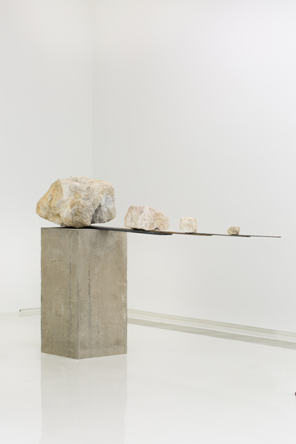 Liao Fei 廖斐, ‘A Straight Line Extended 延长的直线’, 2015, Sculpture, Marble, steel plate, concrete base, PIFO Gallery