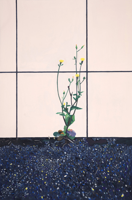 Camille Brès, ‘Touffe d’herbes devant carrelage’, 2020, Painting, Gouache on paper, Galerie Ariane C-Y