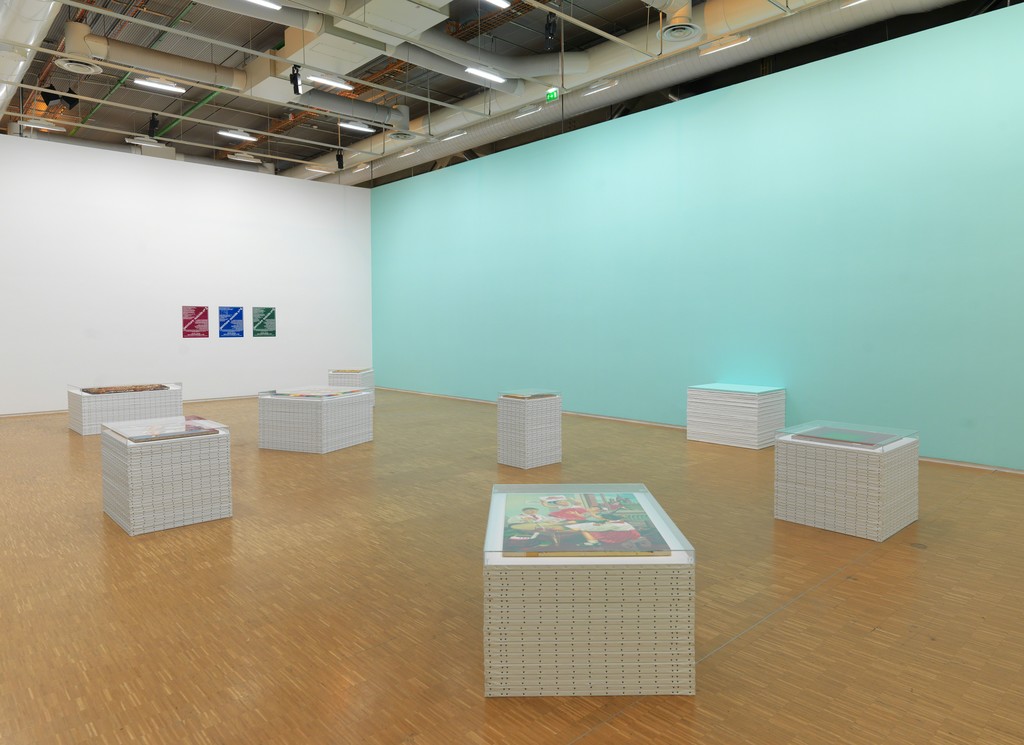 Installation view of "Claude Rutault: D'où je viens, où je suis, où je vais" at Centre Pompidou, Paris (2015-2016) Photo: G. Meguerditchian Installation view of "Claude Rutault: D'où je viens, où je suis, où je vais" at Centre Pompidou, Paris (2015-2016) Photo: G. Meguerditchian