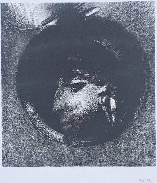 Odilon Redon, ‘La Cellule Auriculaire’, 1894, Print, Lithograph on chine appliqué, wide margins., Catherine E. Burns Fine Prints