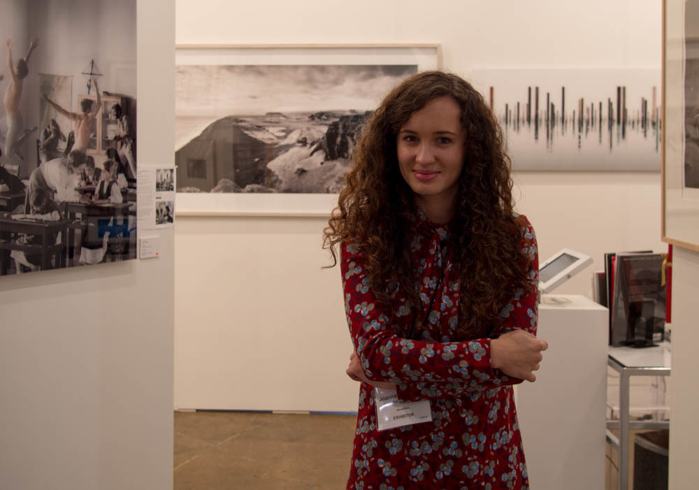 Joanna Wojewoda of Vision Gallery at Art Toronto 2014 Joanna Wojewoda of Vision Gallery at Art Toronto 2014
