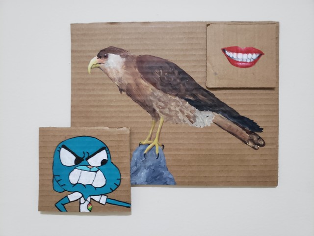 Julia Debasse, ‘Sorria para o falcão, Nicole ’, 2020, Painting, Acrylic on cardboard, Portas Vilaseca Galeria