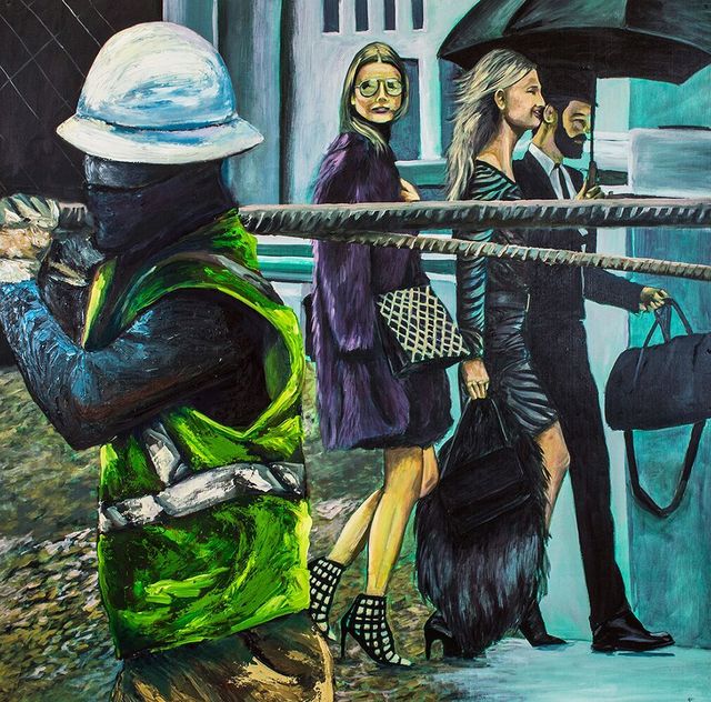 Augustine Chavez, ‘Social Divide’, 2018, Painting, Oil on Panel, The Contemporary Art Modern Project