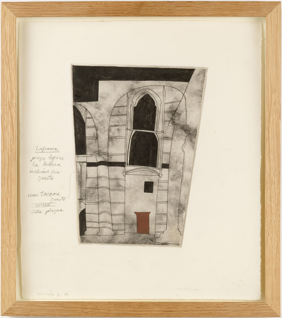 Ben Nicholson, ‘Siena’, 1917, Print, Etching with extensive hand-colouring and inscription, The Fine Art Society