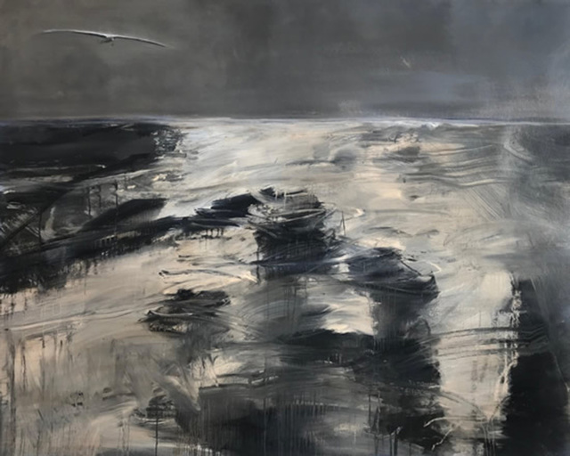 Pippa Blake, ‘The Lonely Sea’, 2018, Painting, Oil on paper, Candida Stevens Gallery