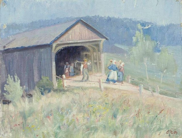 Unknown, ‘Family of Farmers by the Barn’, 20th Century, Lions Gallery