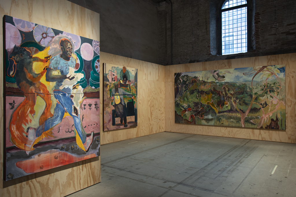 Installation view of Michael Armitage, various works, 2019, at the 58th International Art Exhibition - La Biennale di Venezia, May You Live In Interesting Times. Photo by Andrea Avezzù. Courtesy of La Biennale di Venezia. Installation view of Michael Armitage, various works, 2019, at the 58th International Art Exhibition - La Biennale di Venezia, May You Live In Interesting Times. Photo by Andrea Avezzù. Courtesy of La Biennale di Venezia.