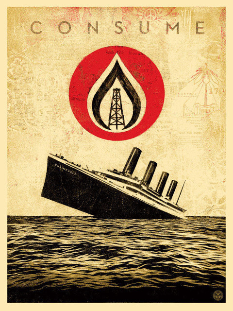 Shepard Fairey, ‘unsinkable consumption’, 2015, Rudolf Budja Gallery