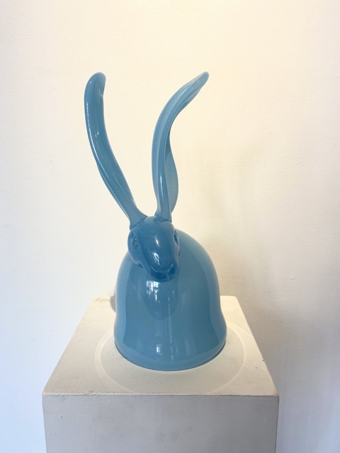 Hunt Slonem, ‘Cyan Bunny’, 2020, Sculpture, Blown Glass, K Contemporary
