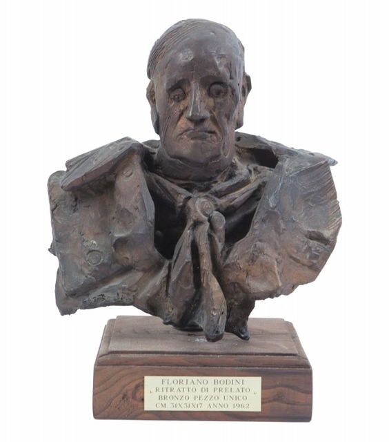 Floriano Bodini, ‘Testa di prelato’, 1962, Sculpture, Bronze, Aste Boetto