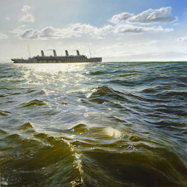 David E. Olivera, ‘The Ship that Brought Us Home’, 2018, Painting, Oil on wood, Louis K. Meisel Gallery