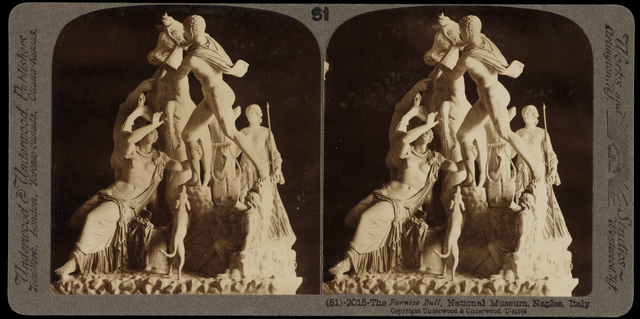 Bert Underwood, ‘The Farnese Bull, National Museum, Naples’, 1900, Stereograph : gelatin silver, Getty Research Institute