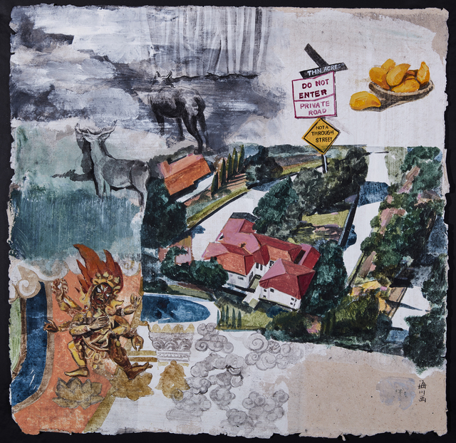 Wang Haichuan, ‘Mansion 豪宅’, 2017, Painting, Acrylic on Tibetan paper, Art+ Shanghai Gallery