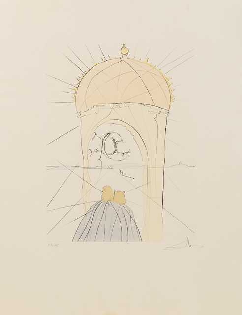 Salvador Dalí, ‘After 50 Years of Surrealism (portfolio)’, 1974, Print, Drypoint With Handcoloring, Hindman