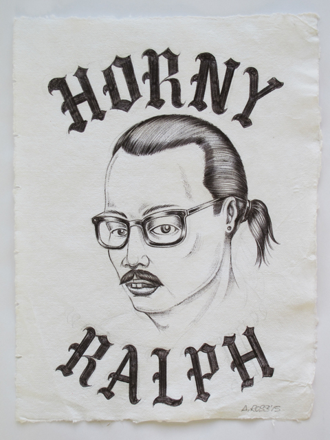 Alexis Ross, ‘Horny Ralph’, 2015, Drawing, Collage or other Work on Paper, Ball point pen on cotton rag paper, V1 Gallery
