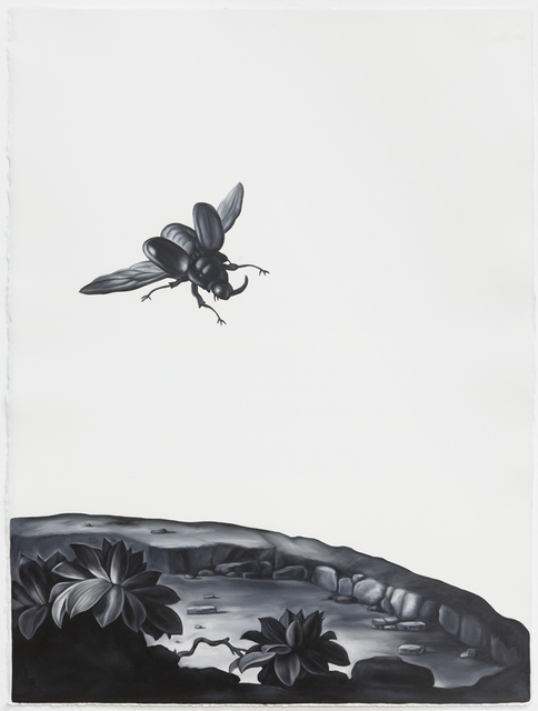 Shelley Reed, ‘Aloft (After van Kowenbergh and van Schreick)’, 2018, Drawing, Collage or other Work on Paper, Oil on Arches oil paper, Sears-Peyton Gallery