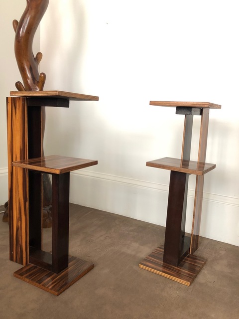 André Sornay, ‘Paire de tables dites "fumeur"’, ca. 1935, Design/Decorative Art, Macassar ebony, Galerie Laurent Dubois
