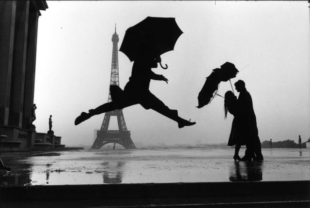 Elliott Erwitt, ‘Paris, France (umbrella jump)’, 1989, Holden Luntz Gallery