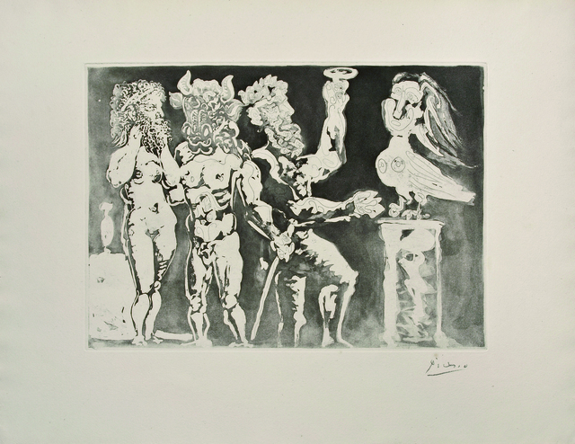 Pablo Picasso, ‘Chez la Pythie-harpye, homme au masque de minotaure... (Suite Vollard)’, 1934, Galerie Raphael