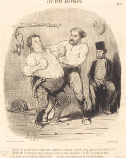 Honoré Daumier, ‘Quand en société vous voudrez bien recevoir un... coup...’, 1847, National Gallery of Art, Washington, D.C.