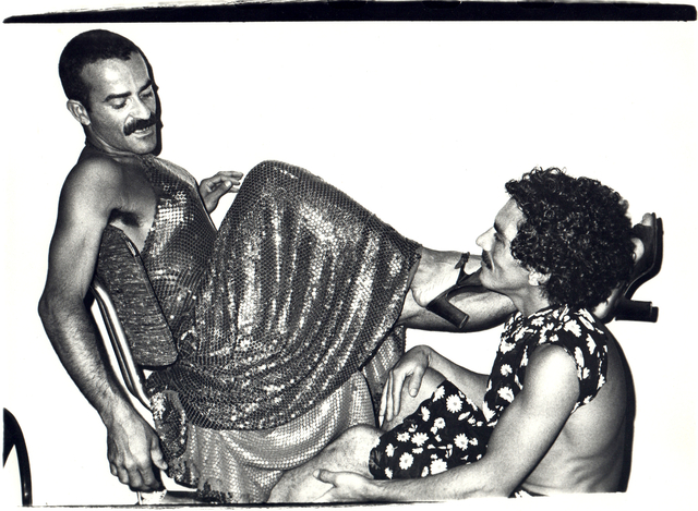 Andy Warhol, ‘Andy Warhol, Photograph of Victor Hugo in Sequin Dress and a Man, 1970s’, 1970s, Hedges Projects