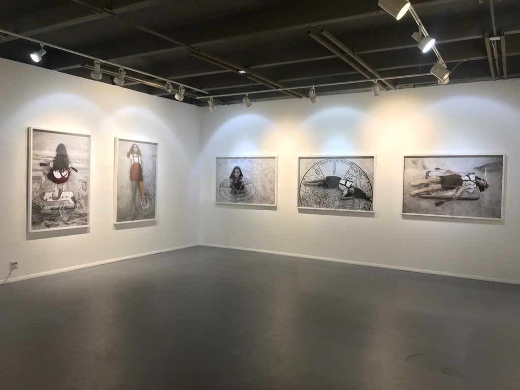 installation view of Apocalyptic Cartographies series installation view of Apocalyptic Cartographies series