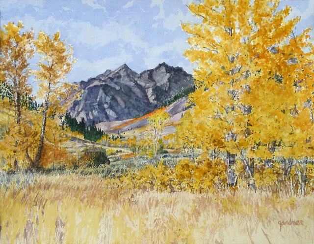 Sheila Gardner, ‘Shadowed Boulders and Bright Aspens’, Gail Severn Gallery