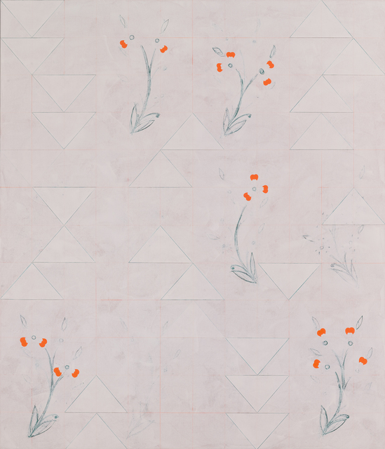 Kamrooz Aram, ‘Ornament for Indifferent Architecture’, 2017, Painting, Oil, wax and pencil on canvas, Museum Dhondt-Dhaenens