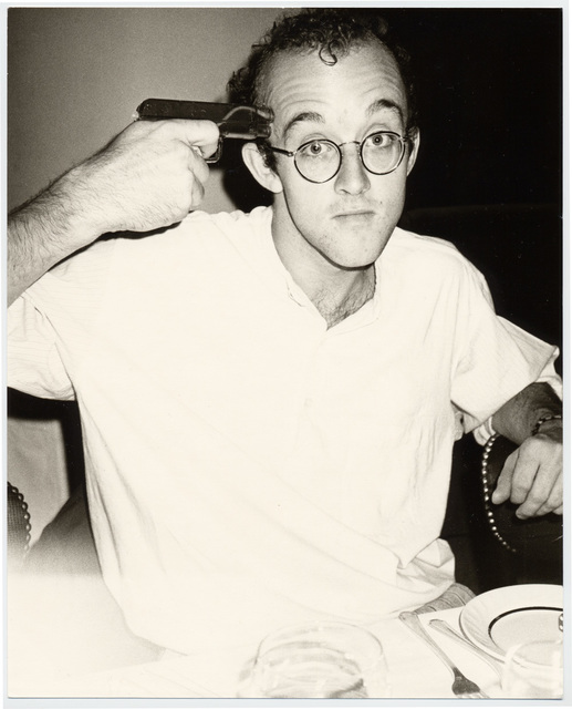 Andy Warhol, ‘Keith Haring with gun’, 1983-1984, Galerie Andrea Caratsch