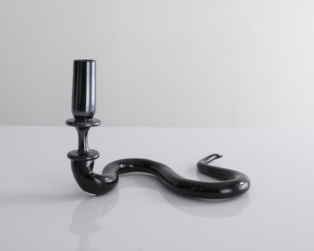 Jeff Zimmerman, ‘Serpentine light sculpture in black hand-blown glass’, 2017, Sculpture, Glass, R & Company