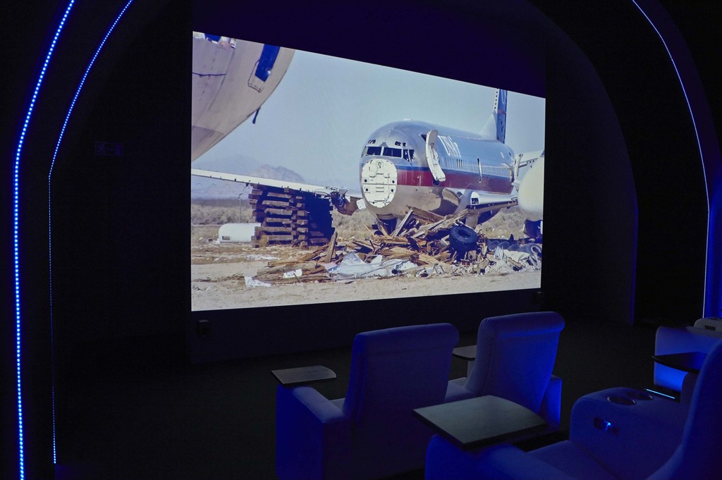 Installation view of "Hito Steyerl: Duty-Free Art" at Museo Nacional Centro de Arte Reina Sofia. November 2015. Photograph: Joaquìn Cortés/Román Lores. Installation view of "Hito Steyerl: Duty-Free Art" at Museo Nacional Centro de Arte Reina Sofia. November 2015. Photograph: Joaquìn Cortés/Román Lores.