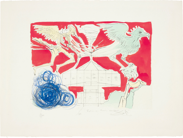 Salvador Dalí, ‘L'Aéroplane (Aeroplane), for Hommage à Leonardo da Vinci (American Inventions)’, 1975, Phillips