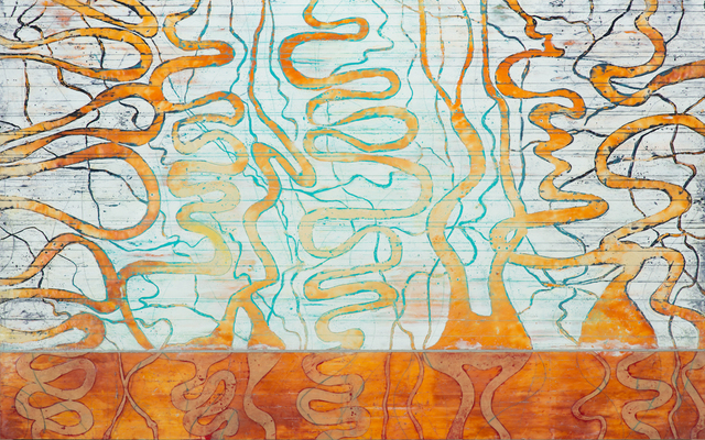 Elise Wagner, ‘Tributary Meridian’, 2019, Painting, Encaustic and Oil on Panel, Frederick Holmes and Company