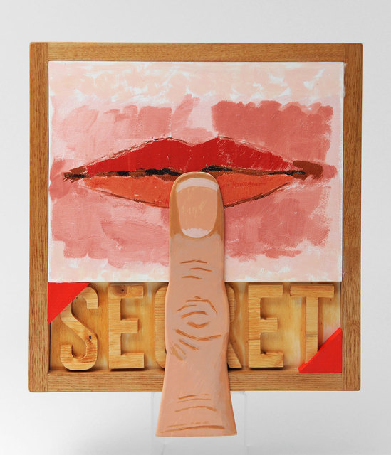 Joe Tilson, ‘Secret’, 2002, Sculpture, Painted wood construction, Goldmark Gallery